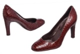 Sergio Rossi Dark Brown Snakeskin Pumps 37