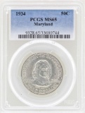 1934 Maryland Tercentenary Commemorative Half Dollar Coin PCGS MS65