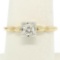 14K Yellow & White Gold Illusion Prong Set 0.25 ctw Diamond Solitaire Ring