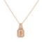 14KT Rose Gold 3.44 ctw Morganite and Diamond Pendant With Chain