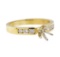 0.25 ctw Diamond Semi-Mount Ring - 14KT Yellow Gold