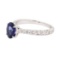 2.18 ctw Sapphire and Diamond Ring - 18KT White Gold