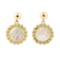 Mother of Pearl Coin Earrings - 14KT Yellow Gold