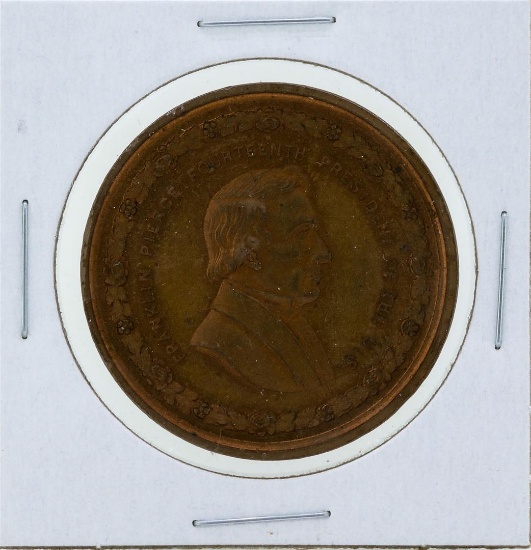 Circa 1880 Franklin Pierce George H Lovett Medal Red Brown