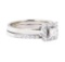 0.67 ctw Diamond Ring And Attached Band - 14KT White Gold
