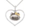 Sanrio 0.60 ctw Heart Shaped Hello Kitty Diamond Pendant with Chain  - 18KT Whit