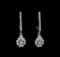 0.85 ctw Diamond Earrings - 14KT White Gold