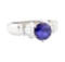 2.07 ctw Sapphire And Diamond Ring - 14KT White Gold