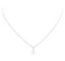 Pearl and Diamond Pendant with Chain - 18KT White Gold