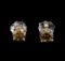 14KT White Gold 0.86 ctw Fancy Brown Diamond Stud Earrings