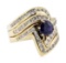 1.97 ctw Sapphire and Diamond Ring - 14KT Yellow Gold