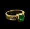 2.40 ctw Emerald and Diamond Ring - 18KT Yellow Gold