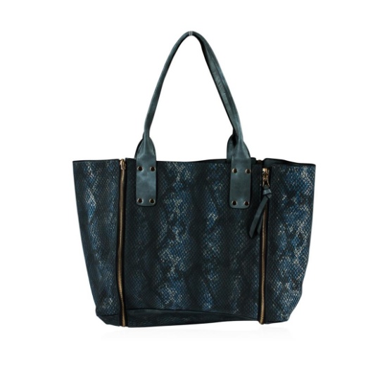 Charcoal Blue Oversized Handbag
