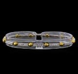 0.56 ctw Diamond Bracelet - 18KT White and Yellow Gold