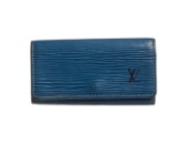 Louis Vuitton Blue Epi Leather 4 Key Holder