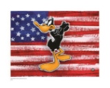 Warner Brothers Hologram Daffy with Flag