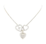 2.53 ctw Diamond Necklace - 14KT White And Yellow Gold