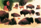 Study of Buffalos by Albert Bierstadt