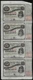 Uncut Sheet of (4) State of Louisiana Baby Bond Obsolete Notes