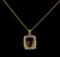 3.71 ctw Ametrine and Diamond Pendant With Chain