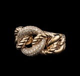 0.58 ctw Diamond Ring - 14KT Rose Gold