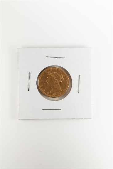 1890-CC $5 Liberty Head Half Eagle Gold Coin