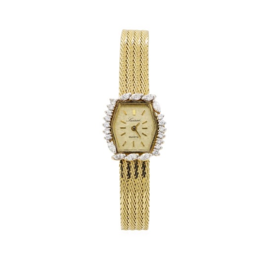 0.85 ctw Diamond Luisse Wristwatch  - 14KT Yellow Gold