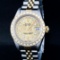 Rolex Ladies 2 Tone 18K Gold Bezel Champagne String Diamond Datejust Wriswatch