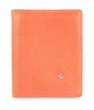 Chanel Orange Coral Camellia Bifold Card Holder Wallet