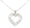 1.00 ctw Diamond Pendant And Chain - 14KT White Gold