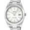 Rolex Mens Stainless Steel White Index 41MM Datejust 2 Wristwatch