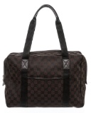 Gucci Dark Brown GG Canvas Leather Laptop Bag