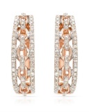 14k Rose Gold 0.32CTW Diamond Earrings, (SI1/G)