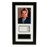 Richard Nixon Signed Cut Display PSA Certified