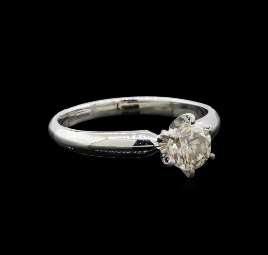 14KT White Gold 0.85 ctw Round Cut Diamond Solitaire Ring