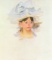 Mary Cassatt - Ellen Mary Cassat With Large Blue Hat