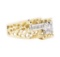 0.32 ctw Diamond Ring - 14KT Yellow And White Gold