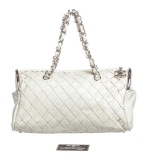 Chanel White Ultimate Soft Leather Sombrero Bowler Bag