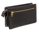 Chanel Vintage Black Patent Leather Wristlet Clutch Bag