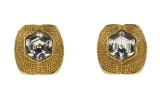 Chanel Gold Vintage Crystal Clip On Earrings