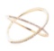 0.27 ctw Diamond Crossover Motif Ring - 14KT Rose Gold