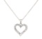 0.50 ctw Diamond Pendant with Chain - 14KT White Gold