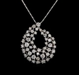 2.70 ctw Diamond Pendant - 14KT White Gold