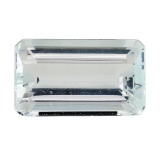 4.15 ct.Natural Emerald Cut Aquamarine