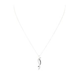 0.13 ctw Diamond Double Journey Pendant with Chain - 14KT White Gold