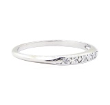 0.08 ctw Diamond Vintage Straight-Line Band - Platinum