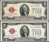 Lot of (2) 1928G $2 Legal Tender Notes