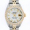 Rolex Ladies 2 Tone 14K MOP Diamond Datejust Wristwatch