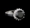 4.95 ctw Black Diamond Ring - 14KT White Gold