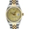 Rolex Mens 2 Tone 14K Champagne Index 36MM Datejust Wristwatch